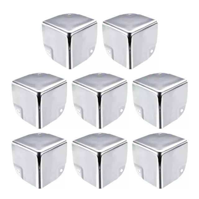 Eckenschutz Kantenschutz Abdeckung Metall Box Silber Ton 50 x 50 x 50mm-4St