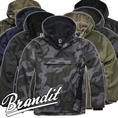 Brandit Uomo Autunno Inverno Giacca a vento Rain Slip Giacca Foderato Pile 