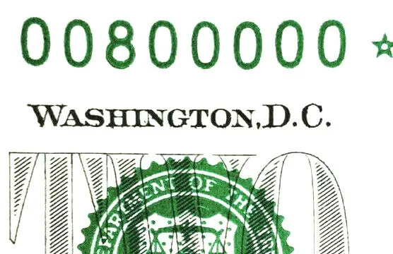 FANCY SERIAL NUMBER 00800000* binary $2 PMG 63 EPQ 2013 with 7 of kind zero 's