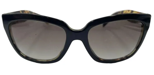 Prada SPR07P Brown Tortoise Square Frame Sunglasses Womens Made In Italy