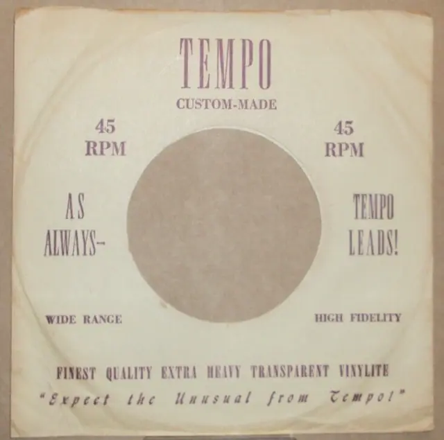 "Tempo","Company Sleeve","Original","45rpm","7inch","Record","Vintage",,} )));0