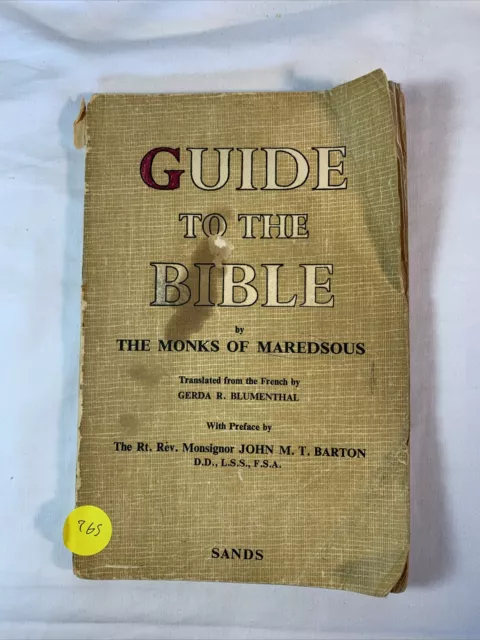 Guide To The Bible by The Monks of Maredsous PB 1959
