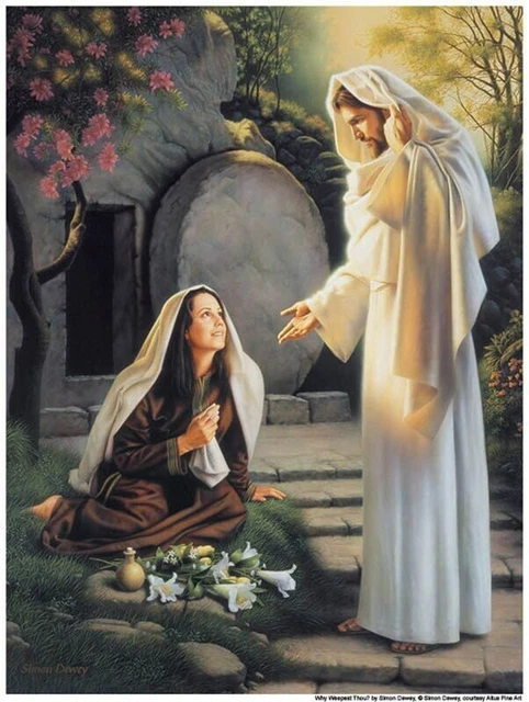 THE RESURRECTED JESUS Appears To Mary Magdalene TR8 8x10 PREMIUM 