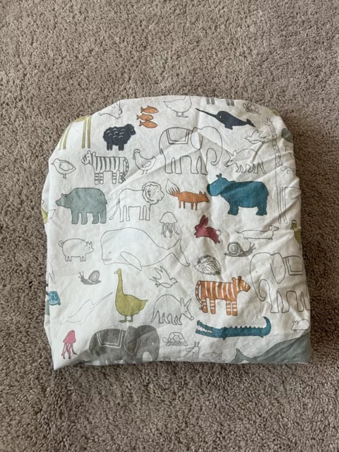 Pehr Organic Fitted Baby Crib Sheet Noah’s Ark Animals