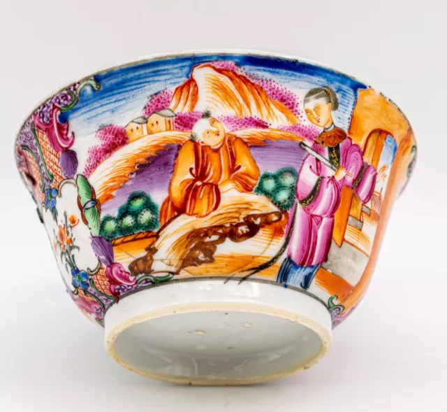 OLD Chinese Porcelain Famille Rose Canton Mandarin Bowl Qing Qianlong(1736-1795)