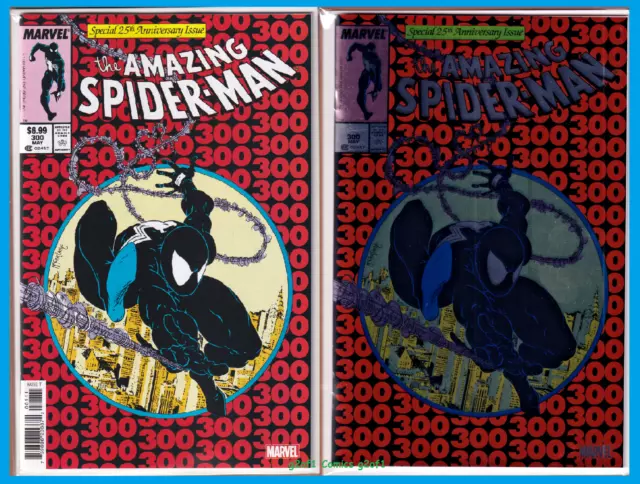 Amazing Spider-Man #300 Facsimile Regular & Foil Variant Set Mcfarlane 2023 Nm