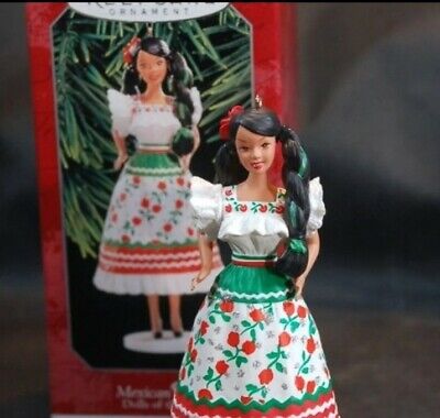 VINTAGE Hallmark Keepsake BARBIE Mexican Ornament Dolls of the World 1998 EUC