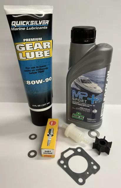 SERVICE MAINTENANCE KIT 4HP MERCURY F4 4 Stroke Outboard inc Oil Impeller Filter