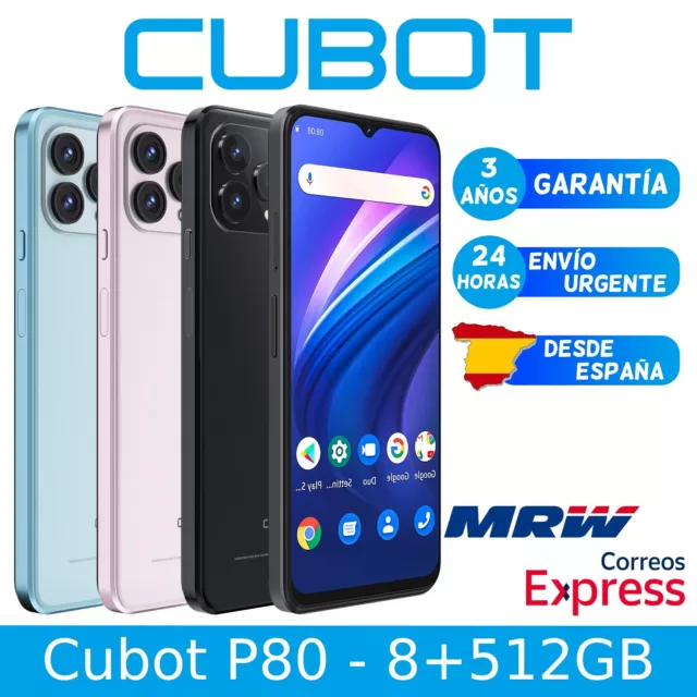 Cubot P80 4G 8/512GB 6.5" 5200mAh Smartphone Android 13 Teléfono Móvil Libre