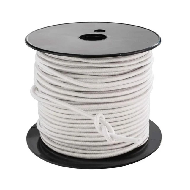 Tensor Elástico Blanco De Bobina - Ø 6 MM - 20M