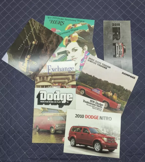 Lot of 10 Car Automobile DODGE Sales Showroom Dealer Brochures