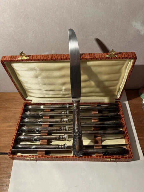 Coffret Couverts à Dessert SFAM Art Déco 13 Pièces – Métal Argenté Neuf