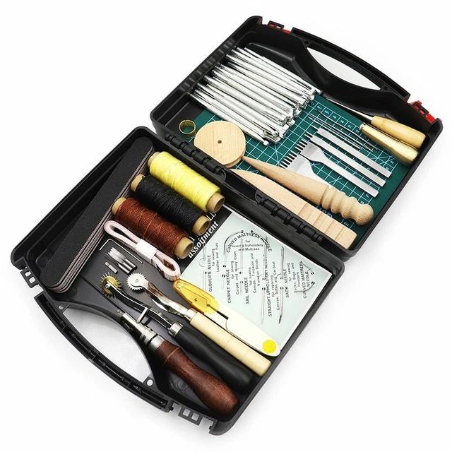 Leder Handwerk Werkzeugset Wachs Seile Nadeln Hand-Nähen Nähte 16/26/45