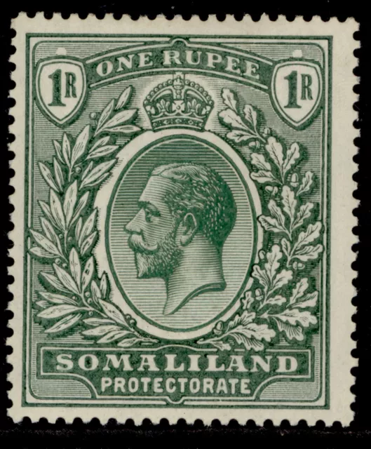 SOMALILAND PROTECTORATE GV SG69, 1r green, M MINT. Cat £25.