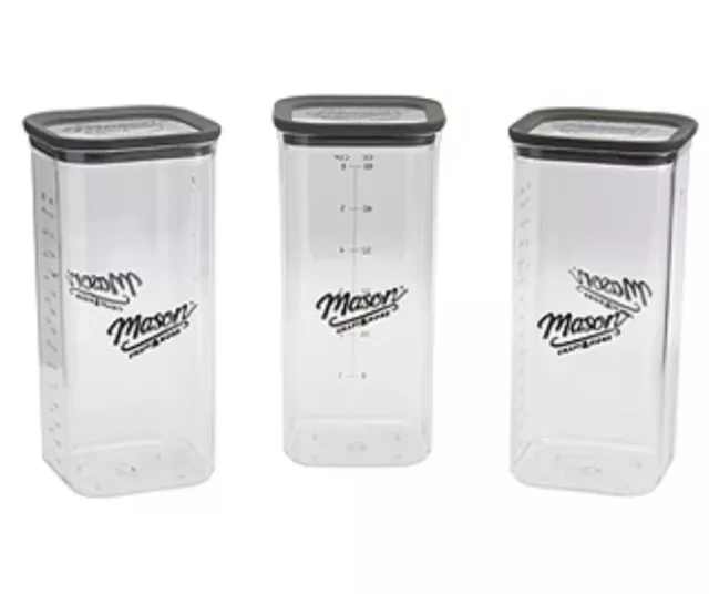 Mason Craft & More 56oz (1.65L) Clear Glass Jar w/ Pop-Up Metal