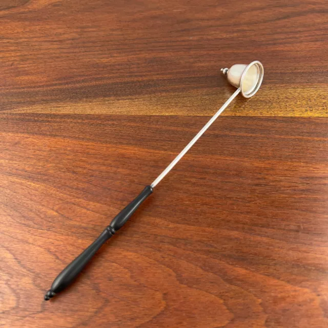 Gorham American Sterling Silver & Wood Candle Snuffer Bell Shape & Wooden Handle