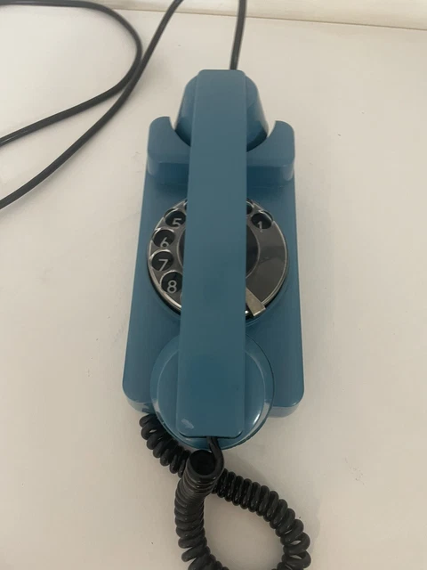 Telefono Vintage Marchetti Roma Sip Disco Design Modernariato Blu