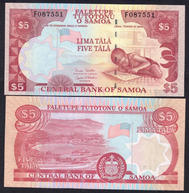 Samoa P 33 b: 5 Tala (2005) 2 Stück Sammler collector Lot