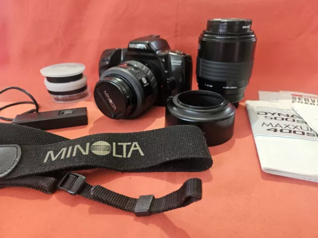 Ready To Shoot Minolta Dynax 500si 35mm Bundle, 35-70 And 70-210 Macro