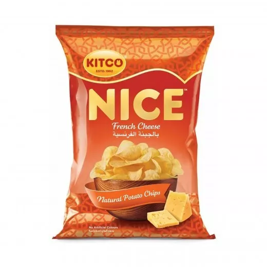 23 Pack X Kitco Nice Natural Potato Chips French Cheese Flavor 14 Gram