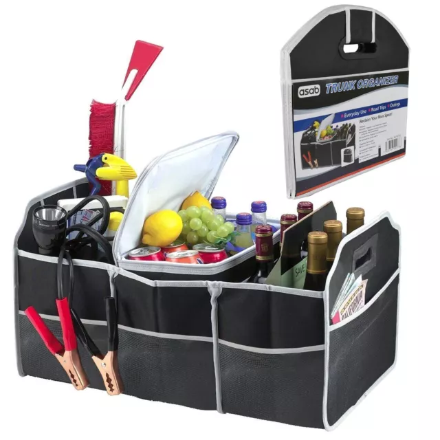 Heavy Duty Collapsible Car Boot Organiser Foldable Shopping Tidy Storage