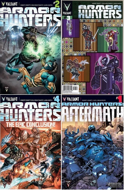 Armor Hunters #2 #3 #4 + Aftermath #1 (Valiant 2014) Near Mint First Prints