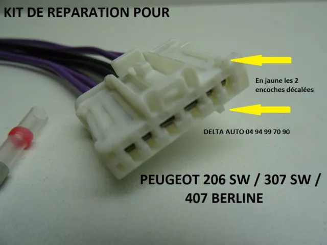 Kit Reparación Toma Conector Blanco Para Faro Trasero Peugeot 307 Sw Nuevo