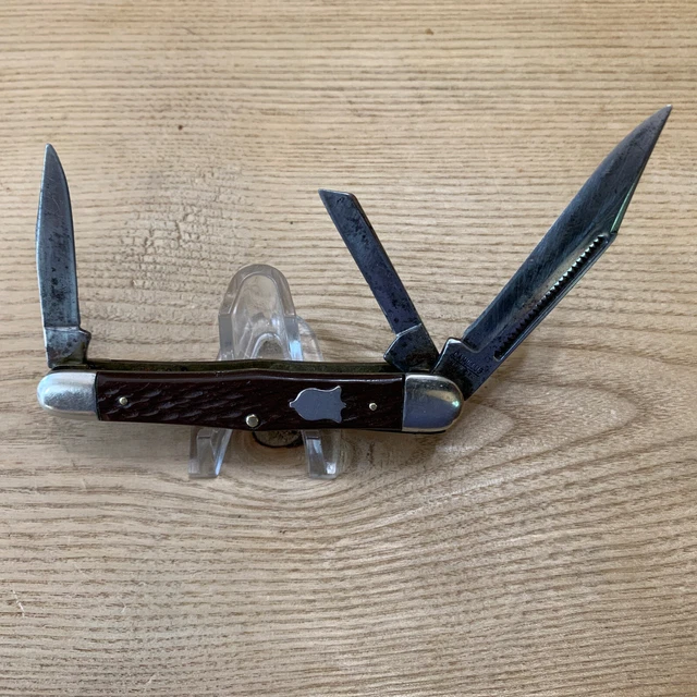 VINTAGE CAMILLUS NEW York U.s.a. 3 Blade Folding Pocket Whittler Knife