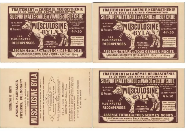 MUSCOLOSINE BYLA ADVERTISING LITHO FOLKLORE 13 Vintage Postcards (L4132)