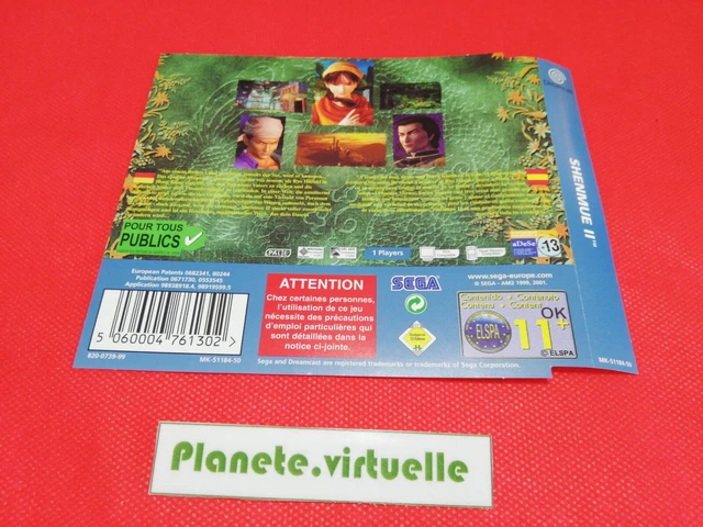 Jaquette Arrière Officielle Du Jeu Silver Sur Sega Dreamcast - Version Allemande - Bon État