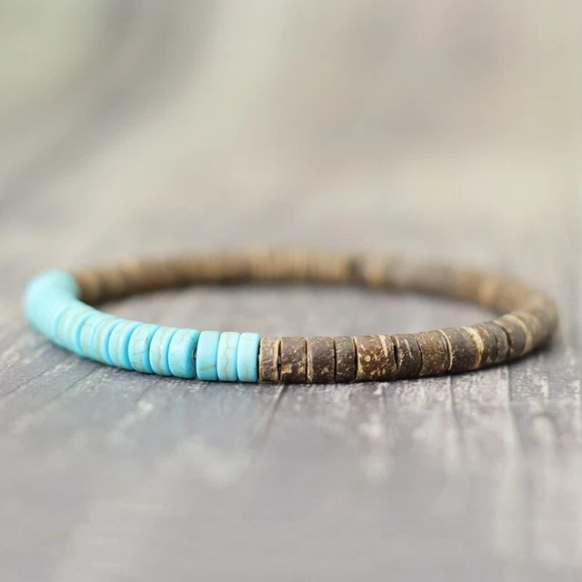 Bracelet Sur Mesure Lapis Lazuli, Howlite Turquoise Et Laiton - Homme/Femme