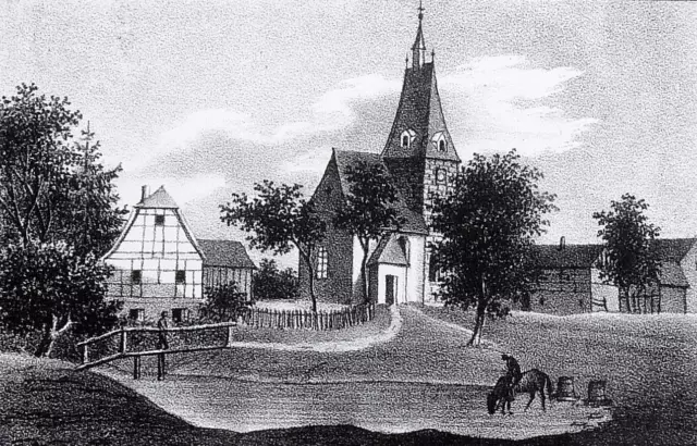 ZESCHWITZ - Sachsens Kirchen-Galerie - Lithographie 1841
