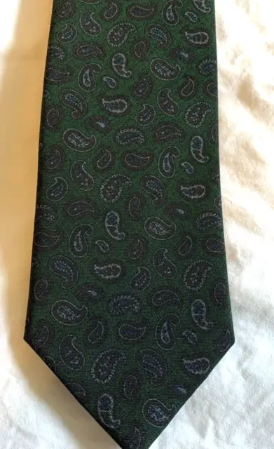 $195 New Ermenegildo Zegna  WOOL   Tie  hand made in Italy