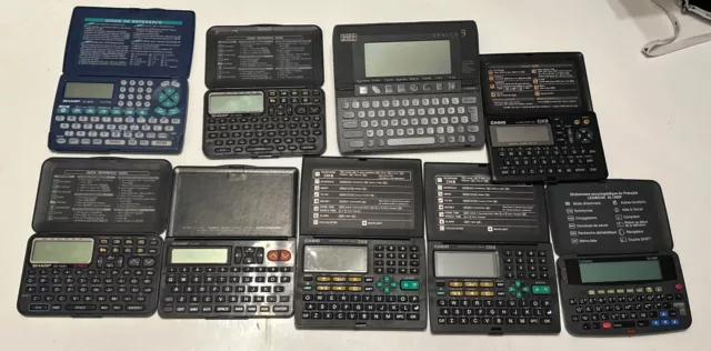 Lot De 9 Electronic Organizer Diary Psion Série 3 Casio Sharp Lexibook