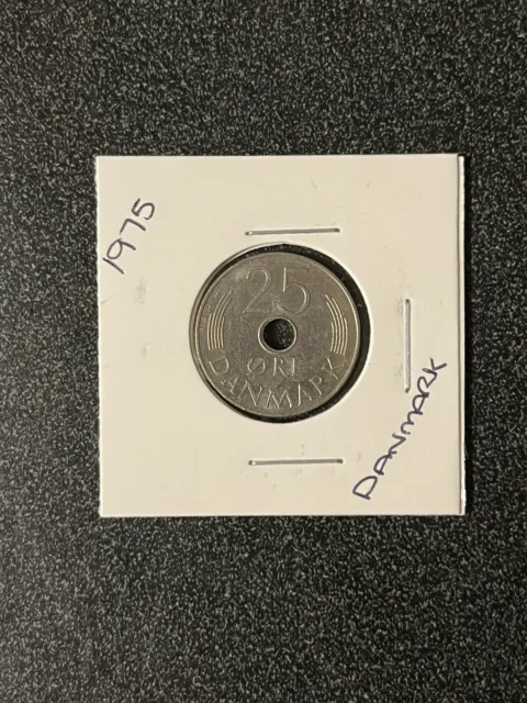 🔺Lovely 1975 25 Ore Denmark 🔺Queen Margrethe Ii Coin 25 Øre Danmark 🔺