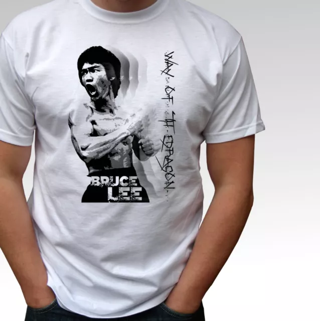 Bruce Lee Way Of The Dragon white t shirt top - mens and kids sizes