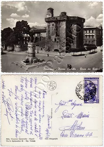 Cartolina di Benevento, Rocca dei Rettori - 1953