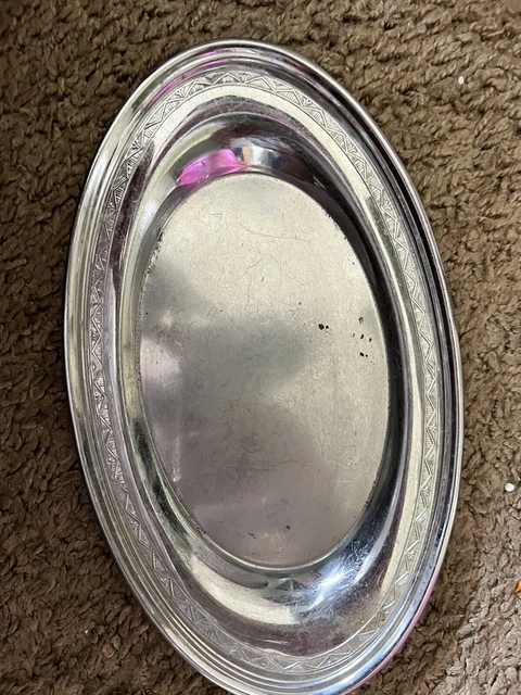 UPRR Union Pacific Railroad International Silver Soldered oval platter 12 inch