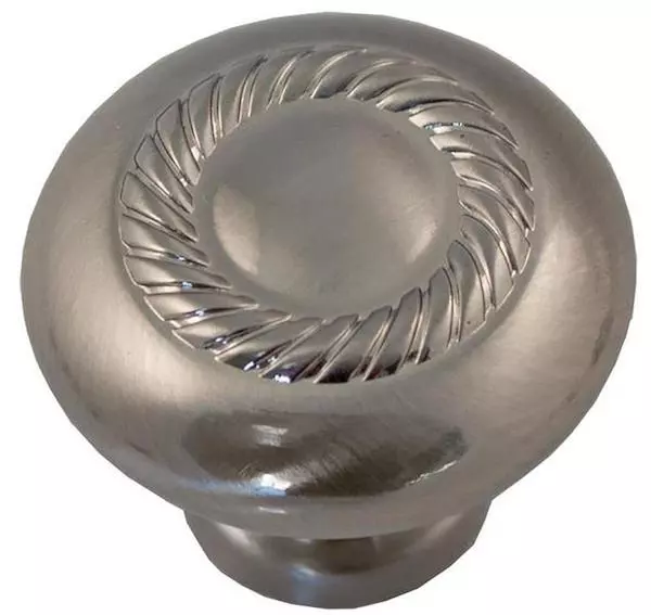 Braided Cabinet Hardware Drawer Pull KNOB Satin Nickel Kitchen Bath