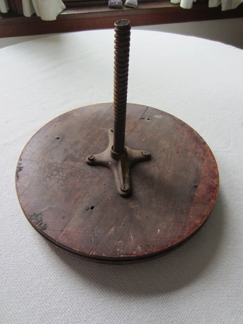 antique CAST IRON furniture replacement part for Swivel Stool Counter Seat PIANO