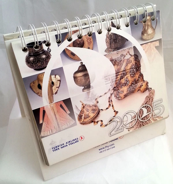 THY TURKISH AIRLINES 2005 DESK CALENDAR Topkapi original company issue
