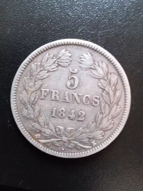 pièce 5 francs argent louis philippe1842 K Bordeaux