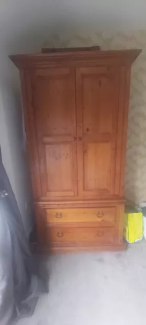 solid wood wardrobe with drawers