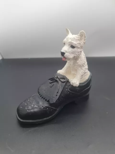 Vintage Northlight West Highland terrier in golf shoe Figurine Rare