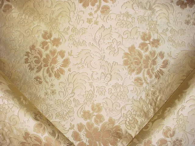 12-3/8Y Lee Jofa Floral Leaf Faux Silk Damask Drapery Upholstery Fabric