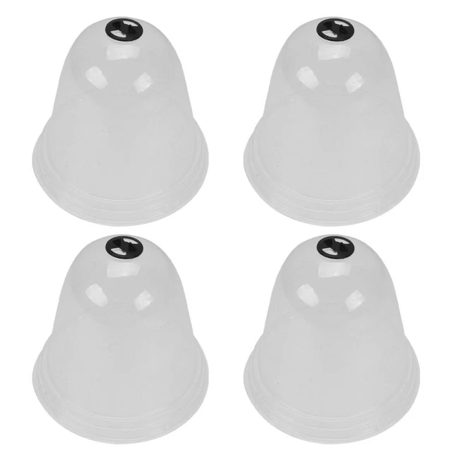 KAHEIGN 24 Pièces Pots de Plantes Transparents avec Silicone Base, 10CM