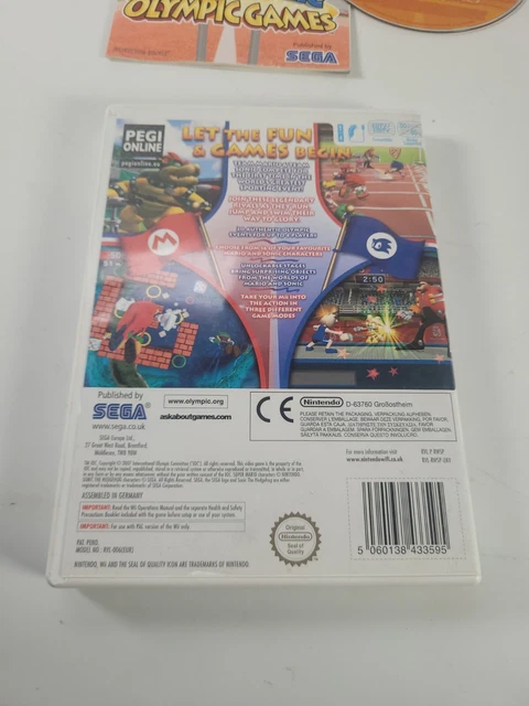 Mario & Sonic ai Giochi Olimpici Nintendo Wii manuale videogiochi sportivi PAL 3