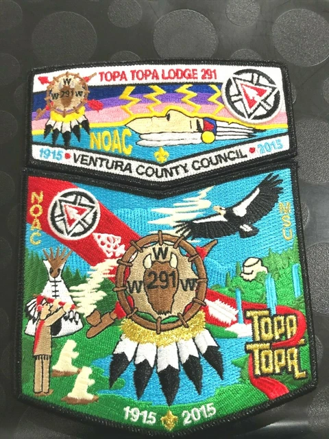 OA TOPA TOPA LODGE 291 100th ANN 2015 NOAC TWO PIECE SET