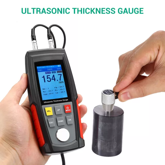 WT100A LCD Display Smart Sensor Handheld Ultrasonic Gauges Sound Velocity Tester 3