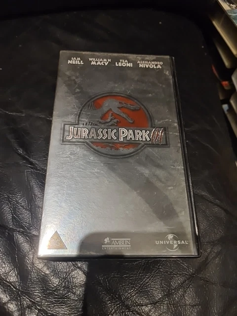 JURASSIC PARK III 3 PG VHS VideoCassette 2001 Spielberg RARE retro